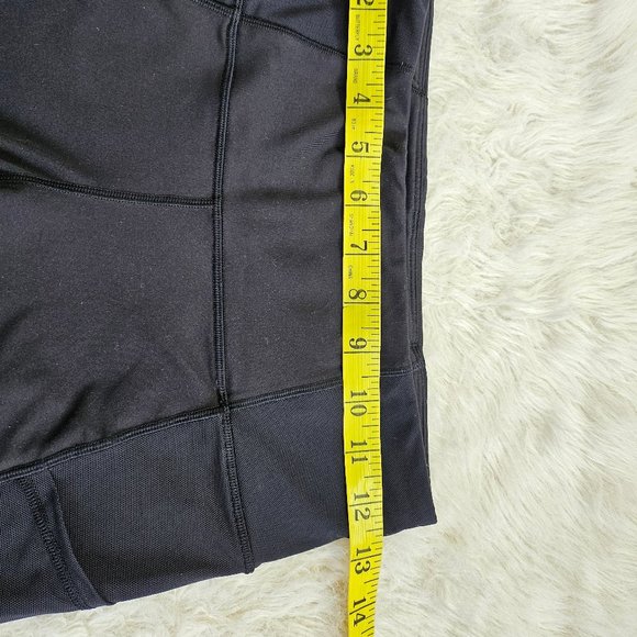 Ivivva by Lululemon Girl's Black Mesh Legs Cropped Legging Pants Size 14 - Picture 3 of 8